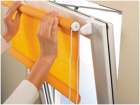 Mount Roman blinds for plastic Windows