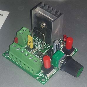 Stepper motor speed control box.