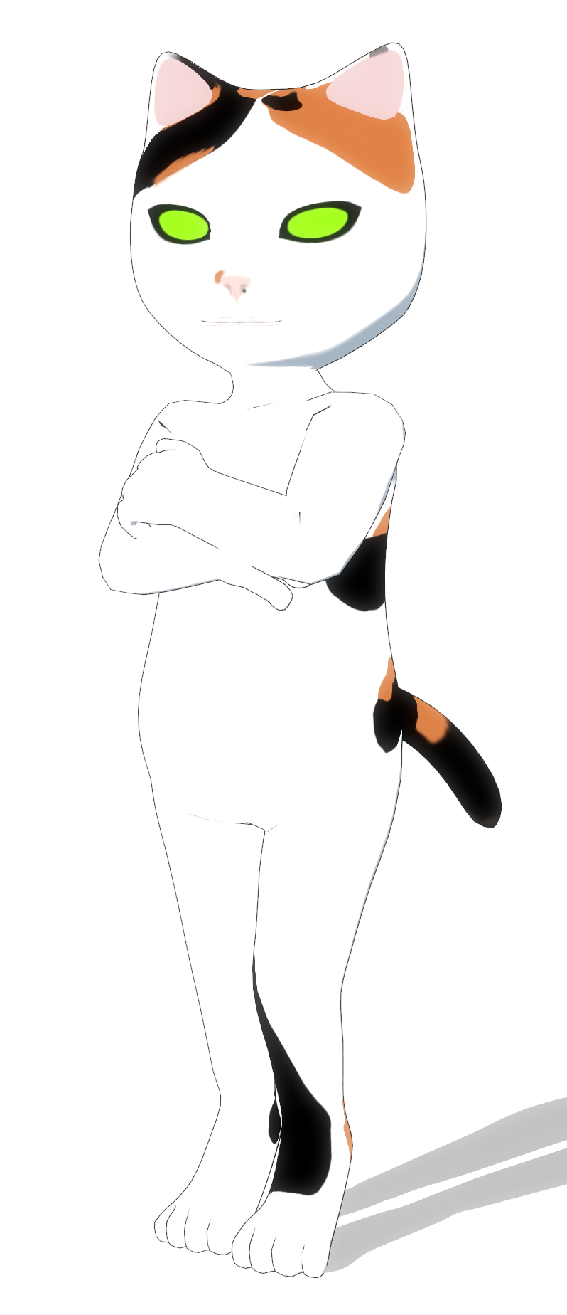 Paintable Calico Cat figure