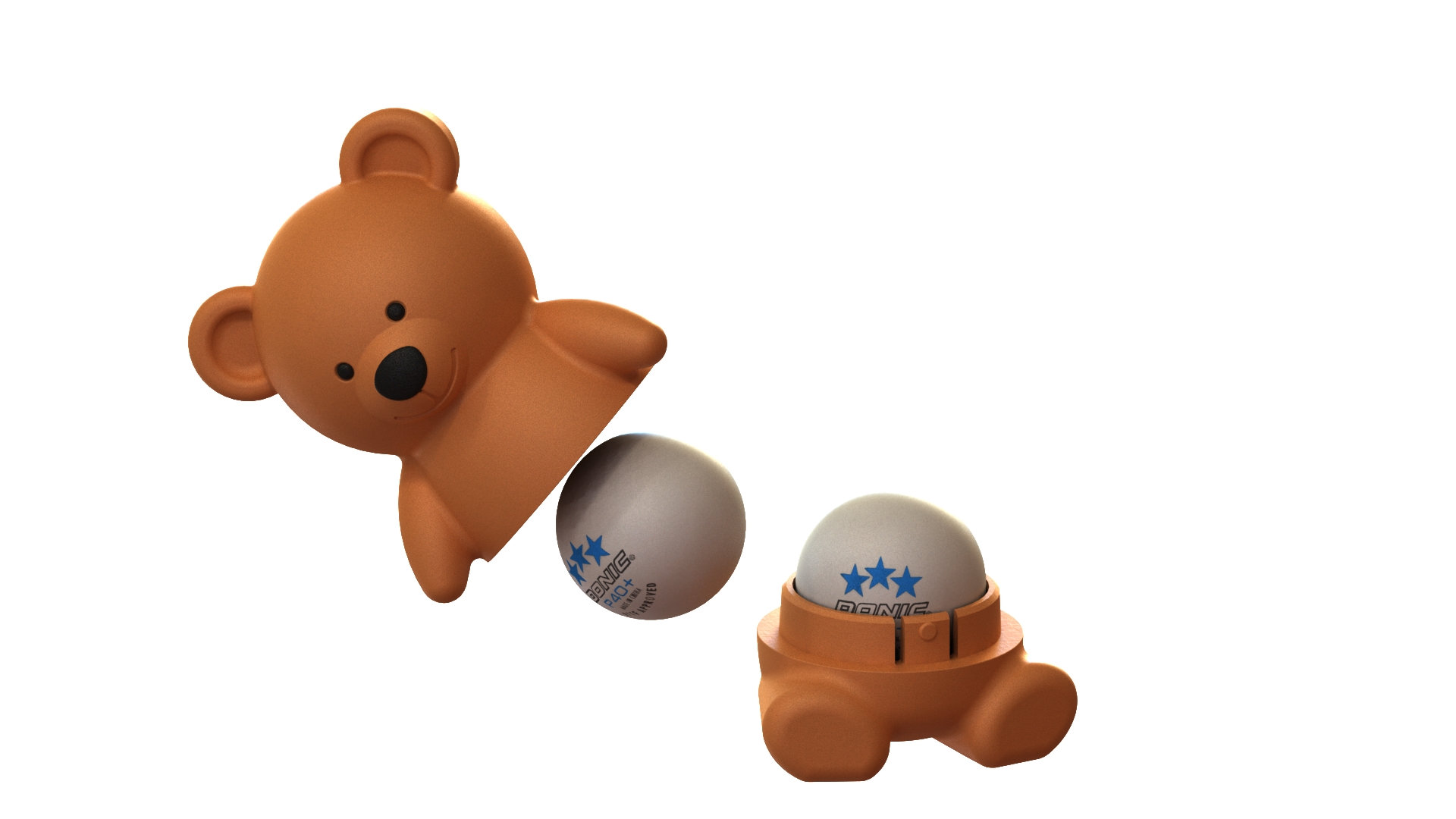 Teddy bear tabletennis ball storage