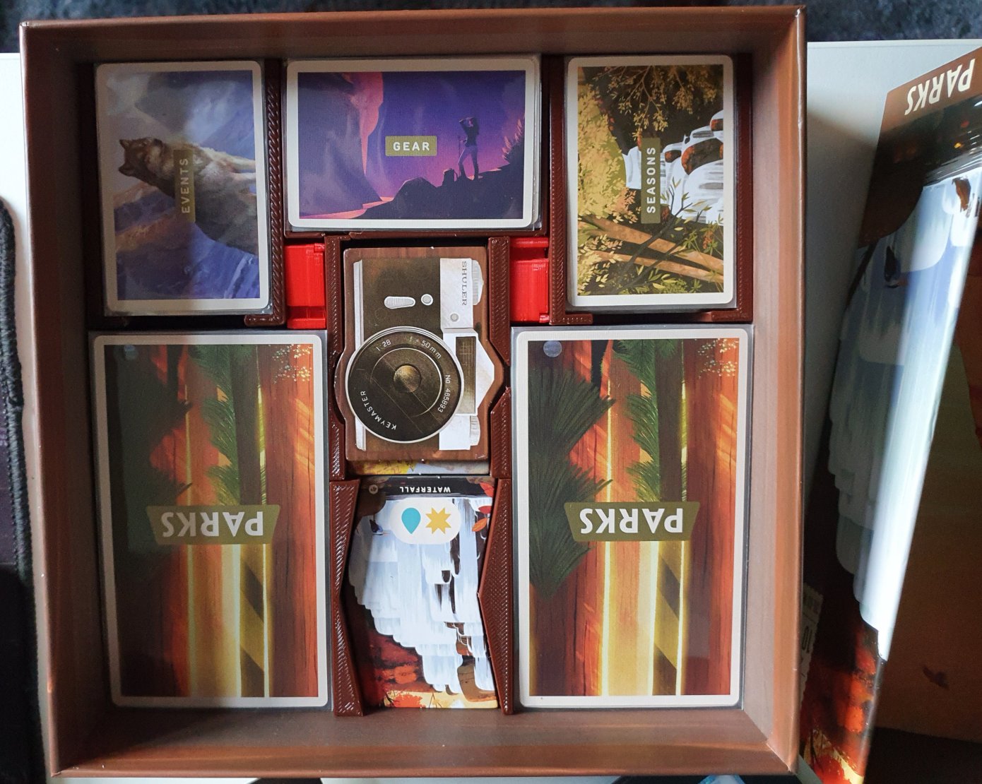 Parks + Nightfall boardgame insert + resource token holder