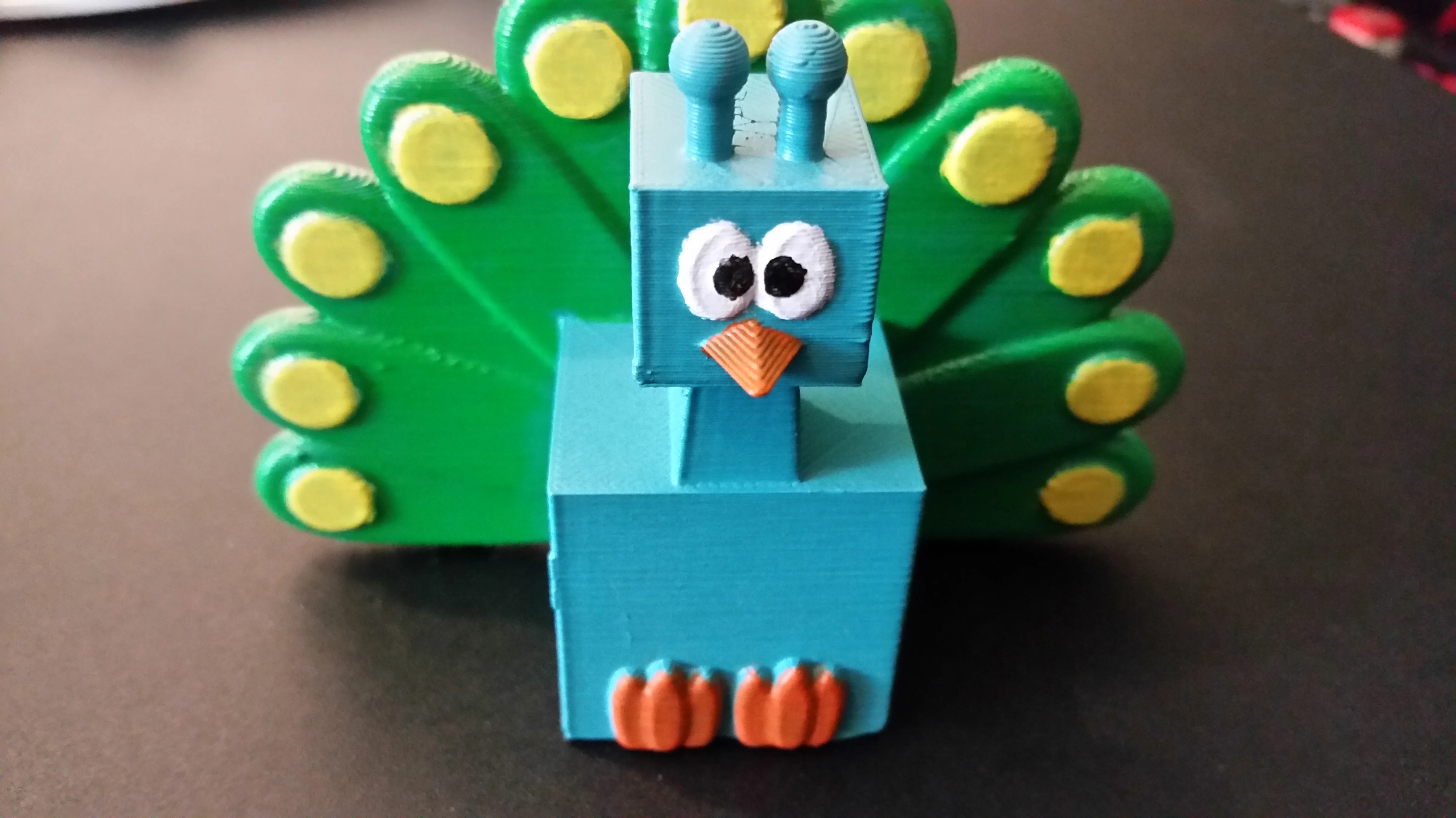 3D Block Zoo Peacock