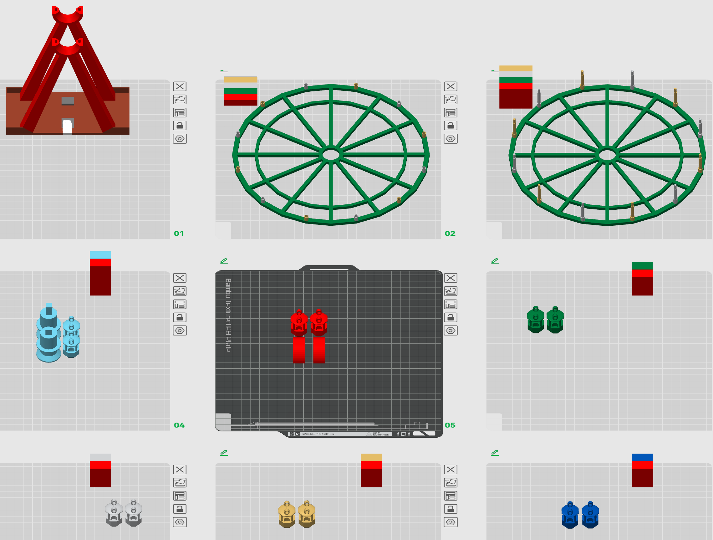Christmas Ferris Wheel 140% N Scale - Multicolor AMS Ready