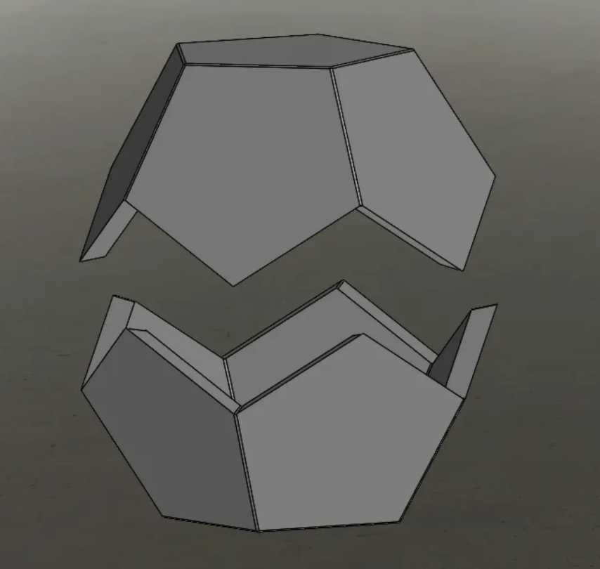 DODECAHEDRON HALF BOWL - VASE