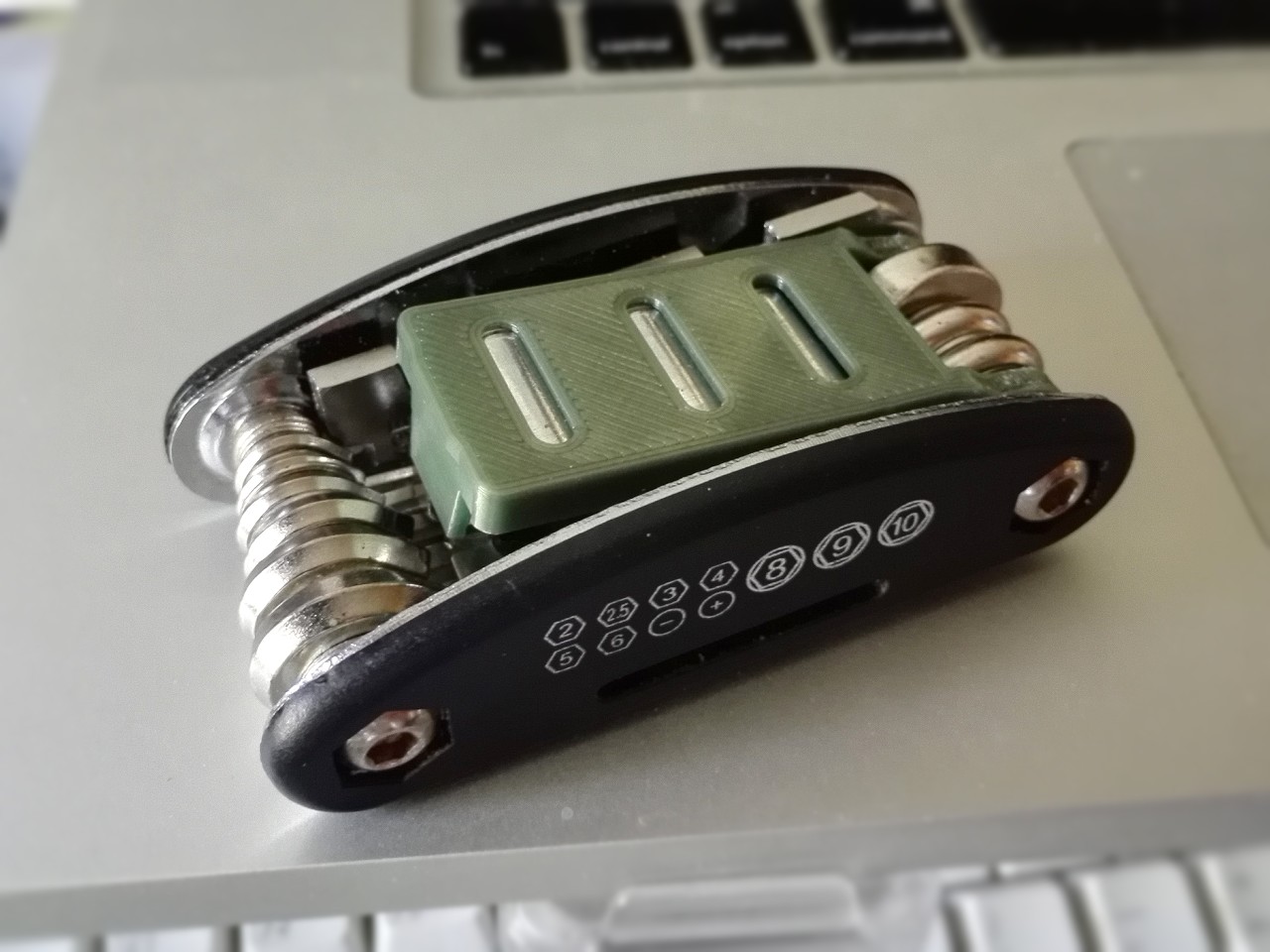 Bike toolkit socket holder repair