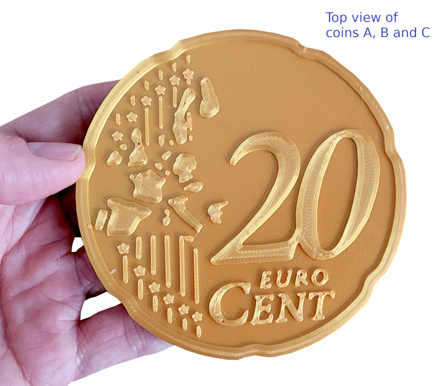 Coin coaster Euro 20 cent