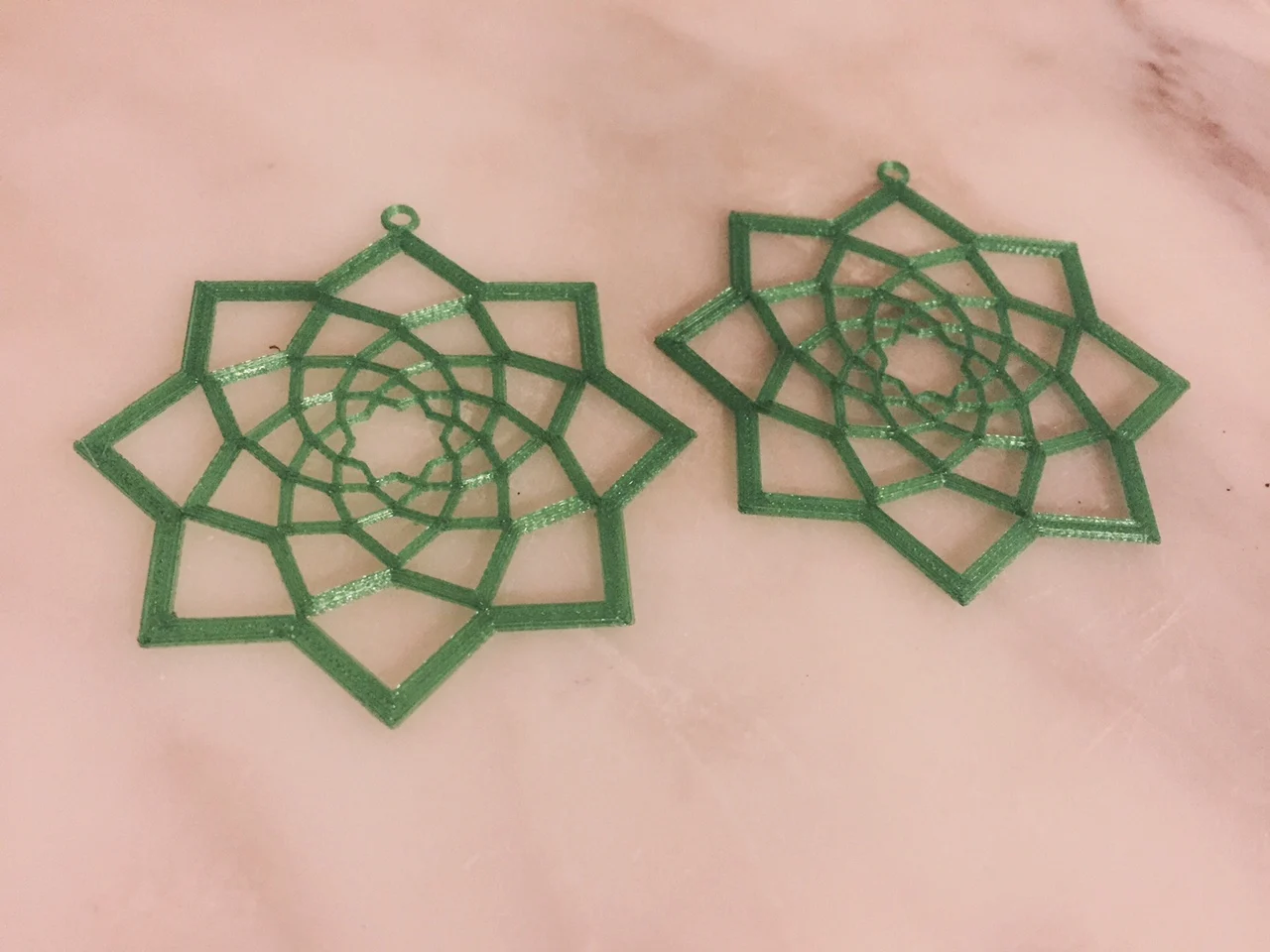 Square Geometry Earrings - Pendant