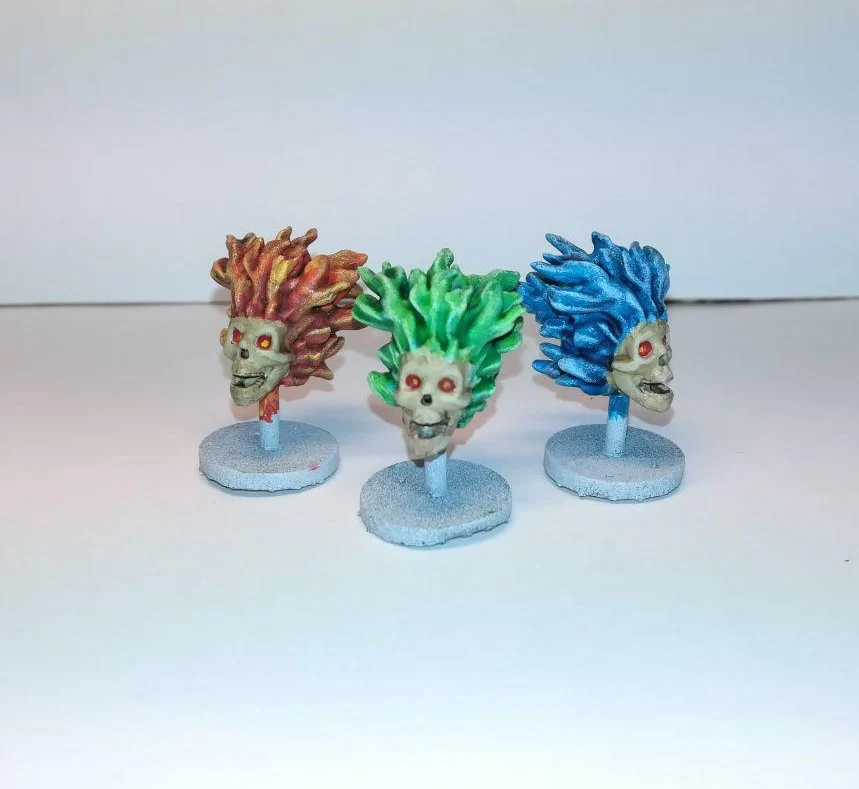 Flaming Skull - 28mm D&D miniature