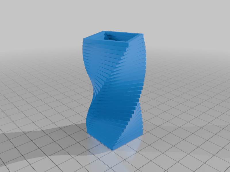 Sqaure spiral vase