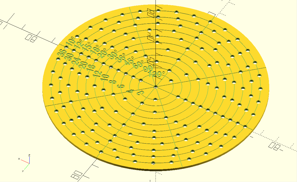Circular Holes Marking Template