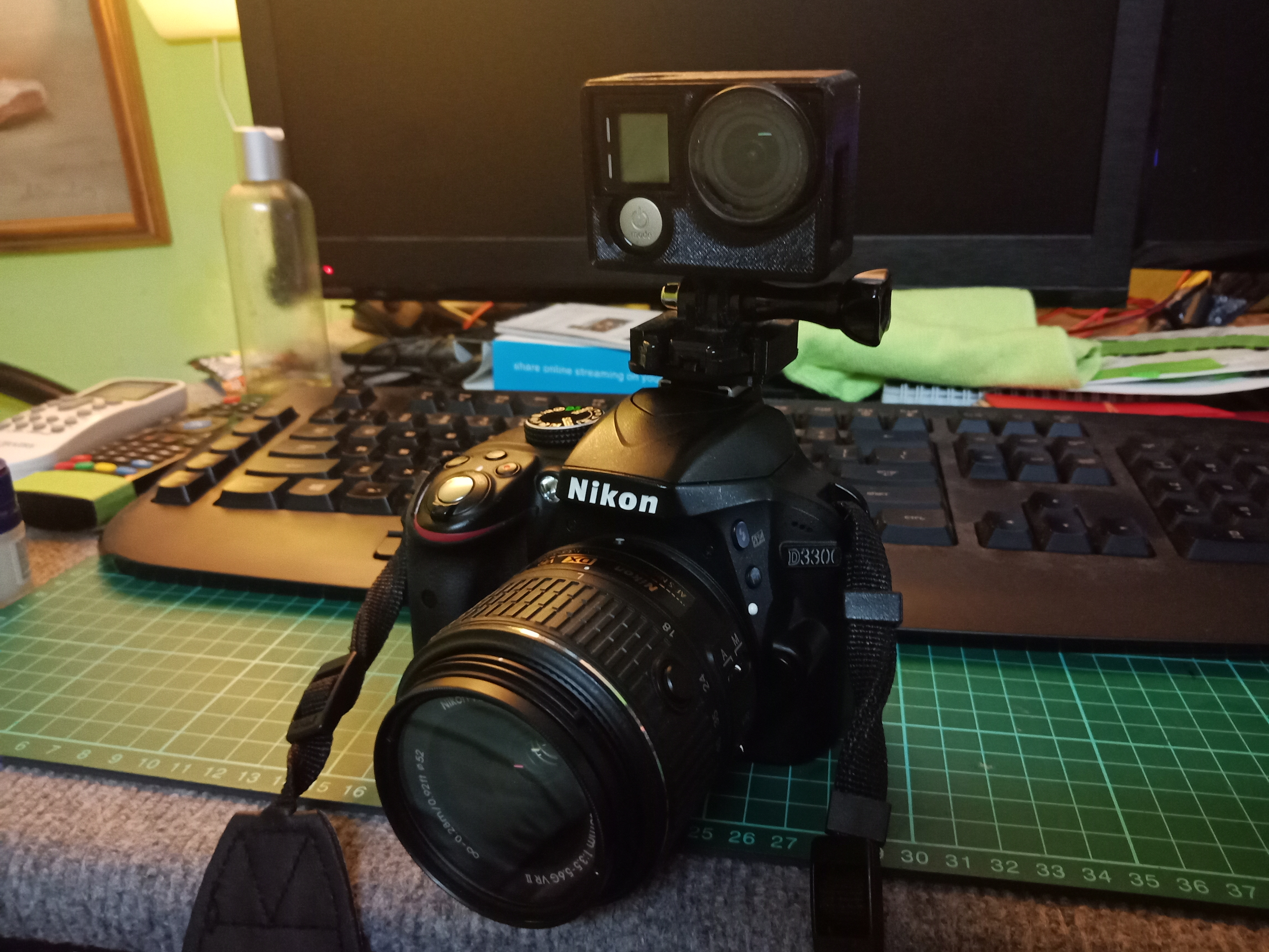 Gopro quickrelease base to dslr hotshoe
