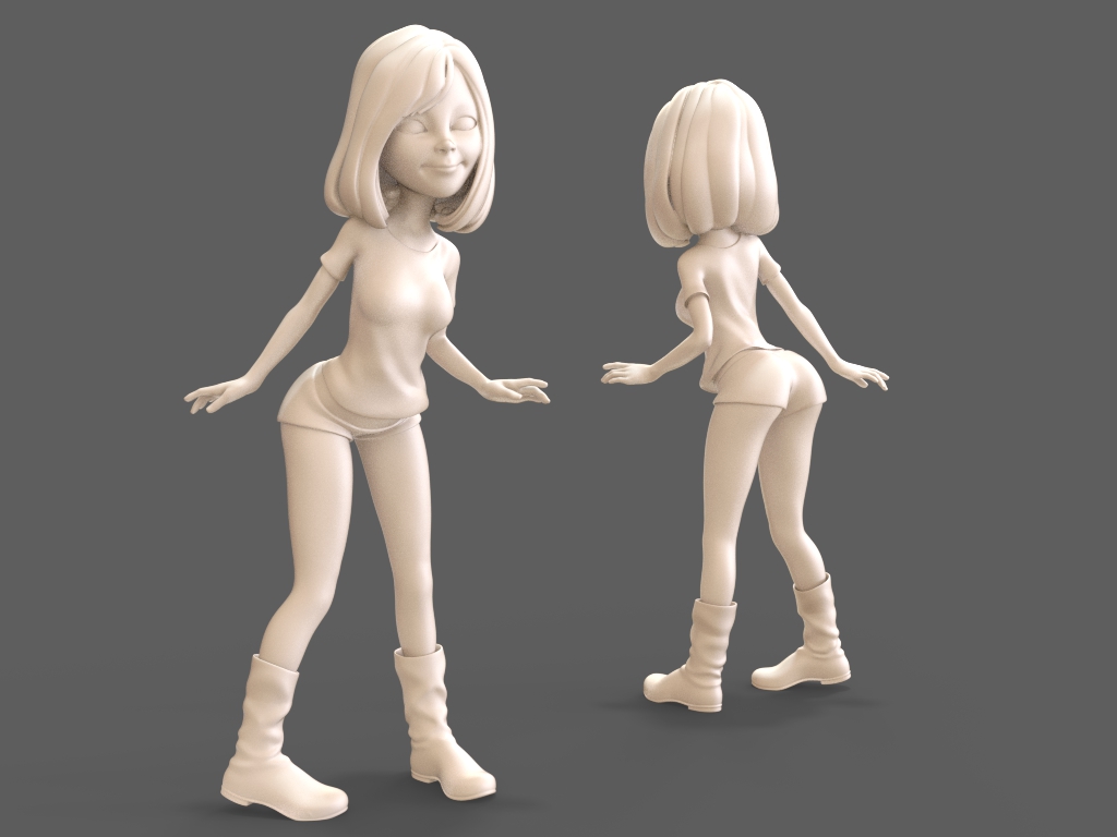 Posed Cartoon Girl