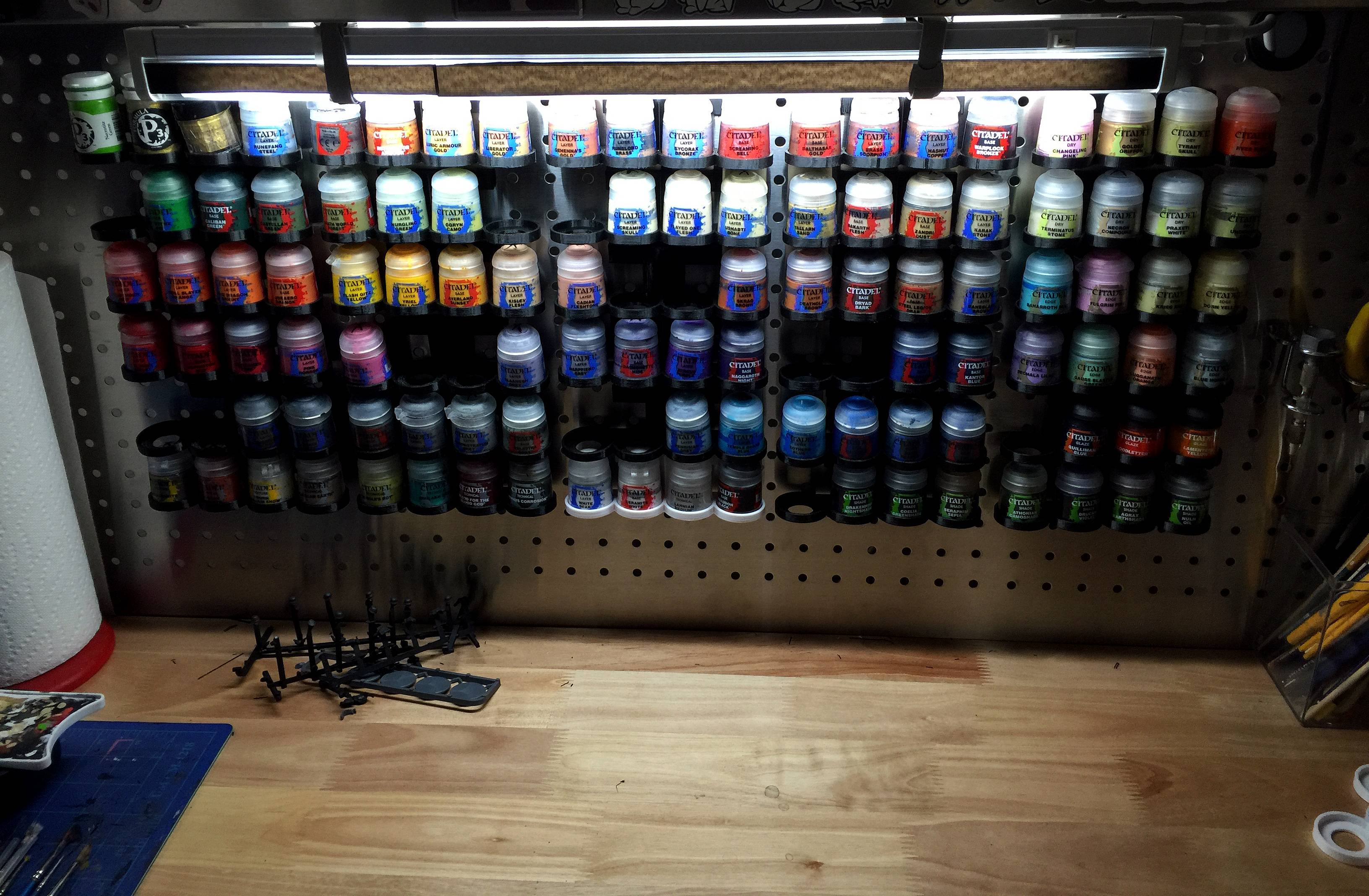 Games Workshop paint holder for peg board