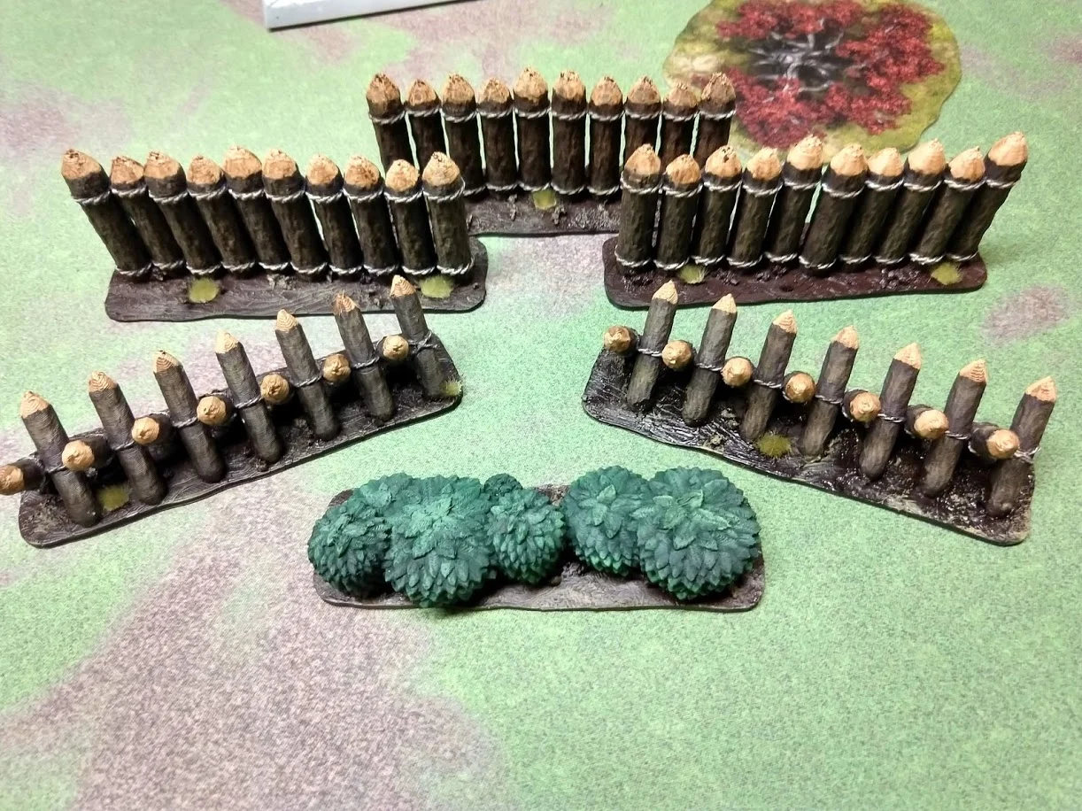 Song of Ice and Fire Terrain Accessories and Movement Trays: Palisade, Cheval de frise, Stone Walls & Hedges