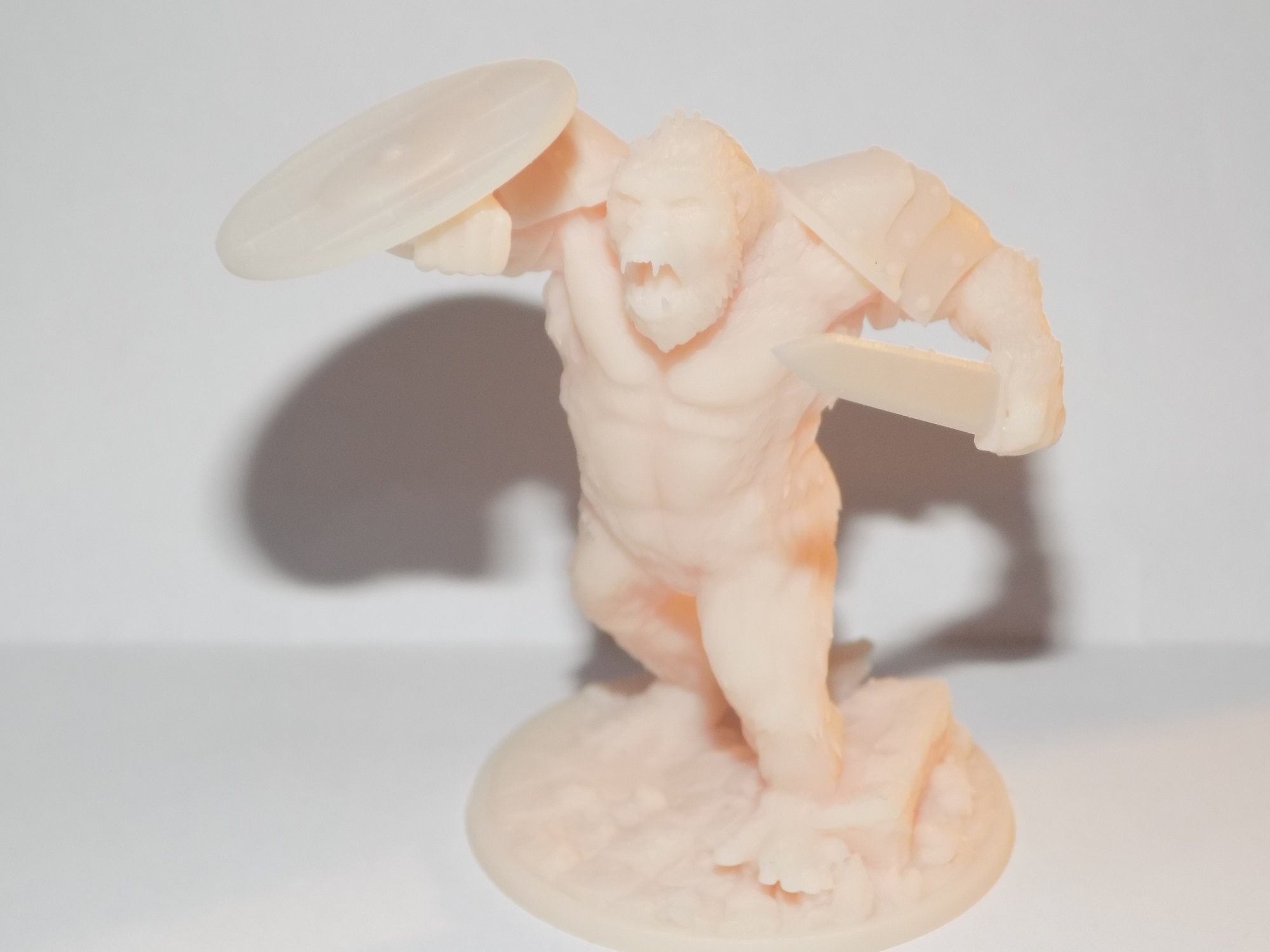 Gorilla Warrior With Sword And Shield