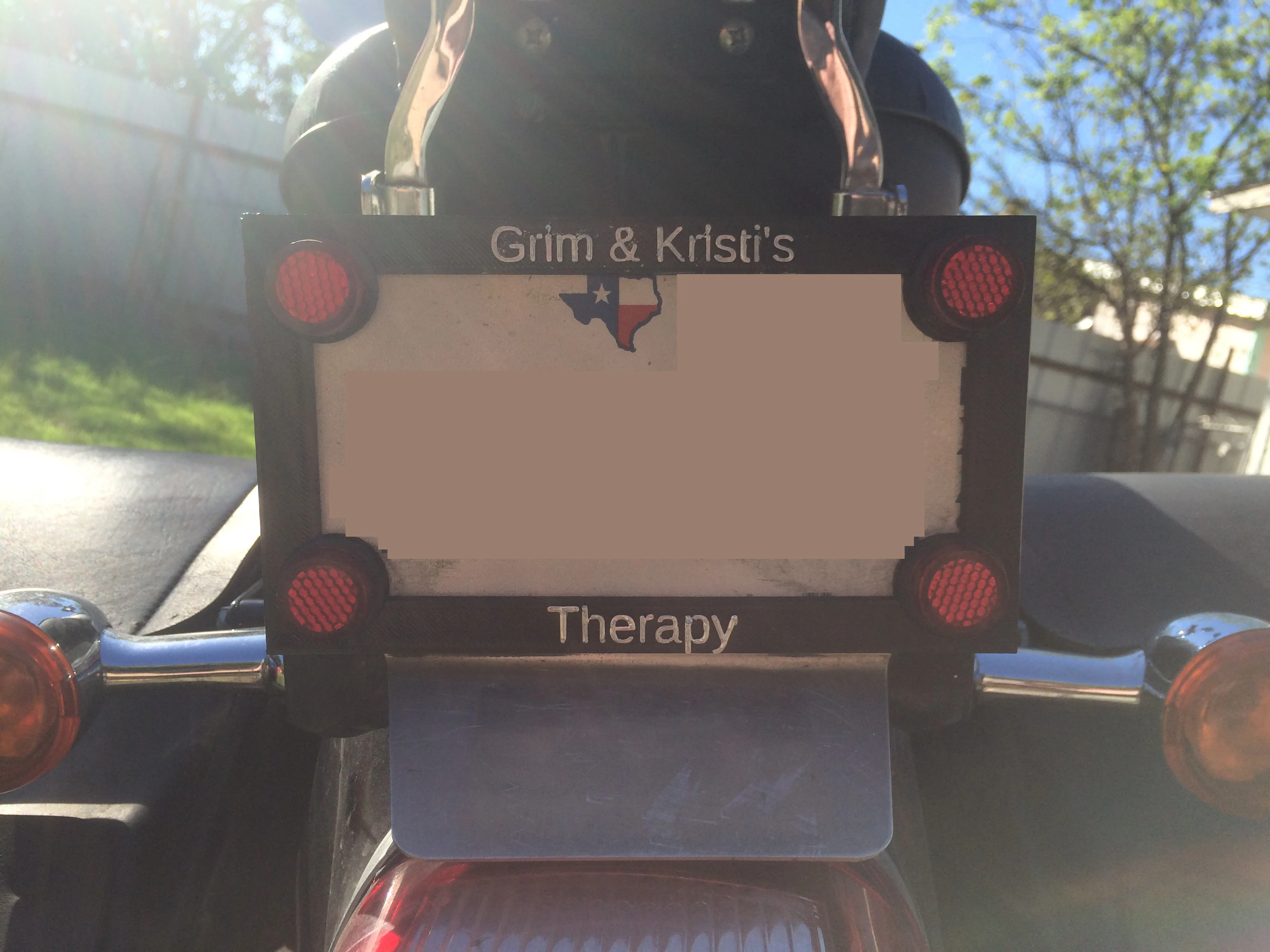 Customizable Motorcycle License Plate Cover