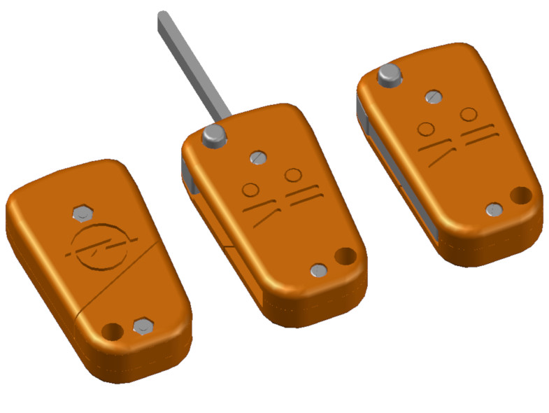 Remote case for Astra H, Corsa C D, Meriva, Zafira, Tigra