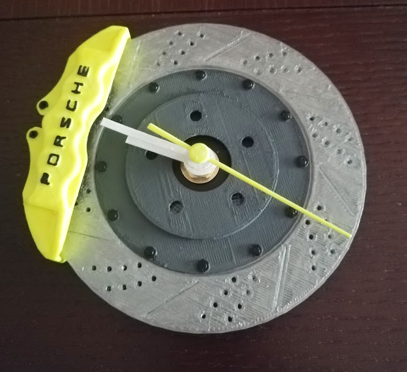 Porsche brake disc clock