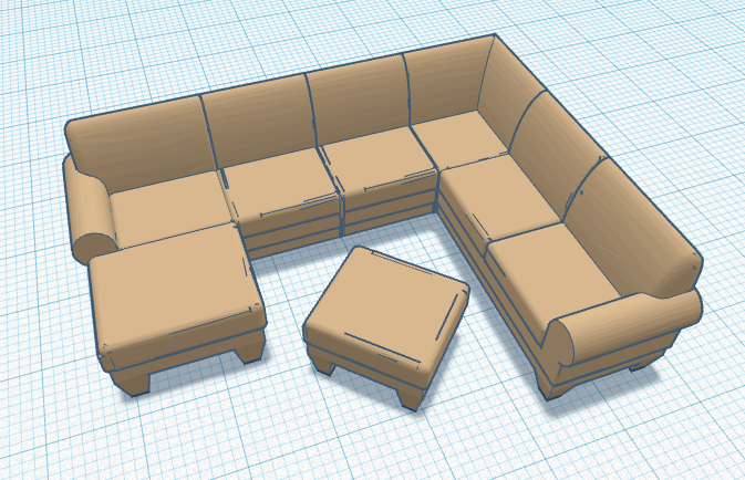 Couch and Ottoman