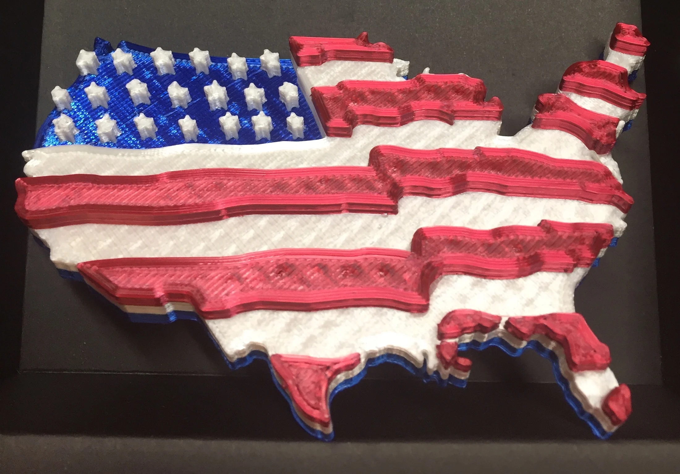Waving 3D US Flag