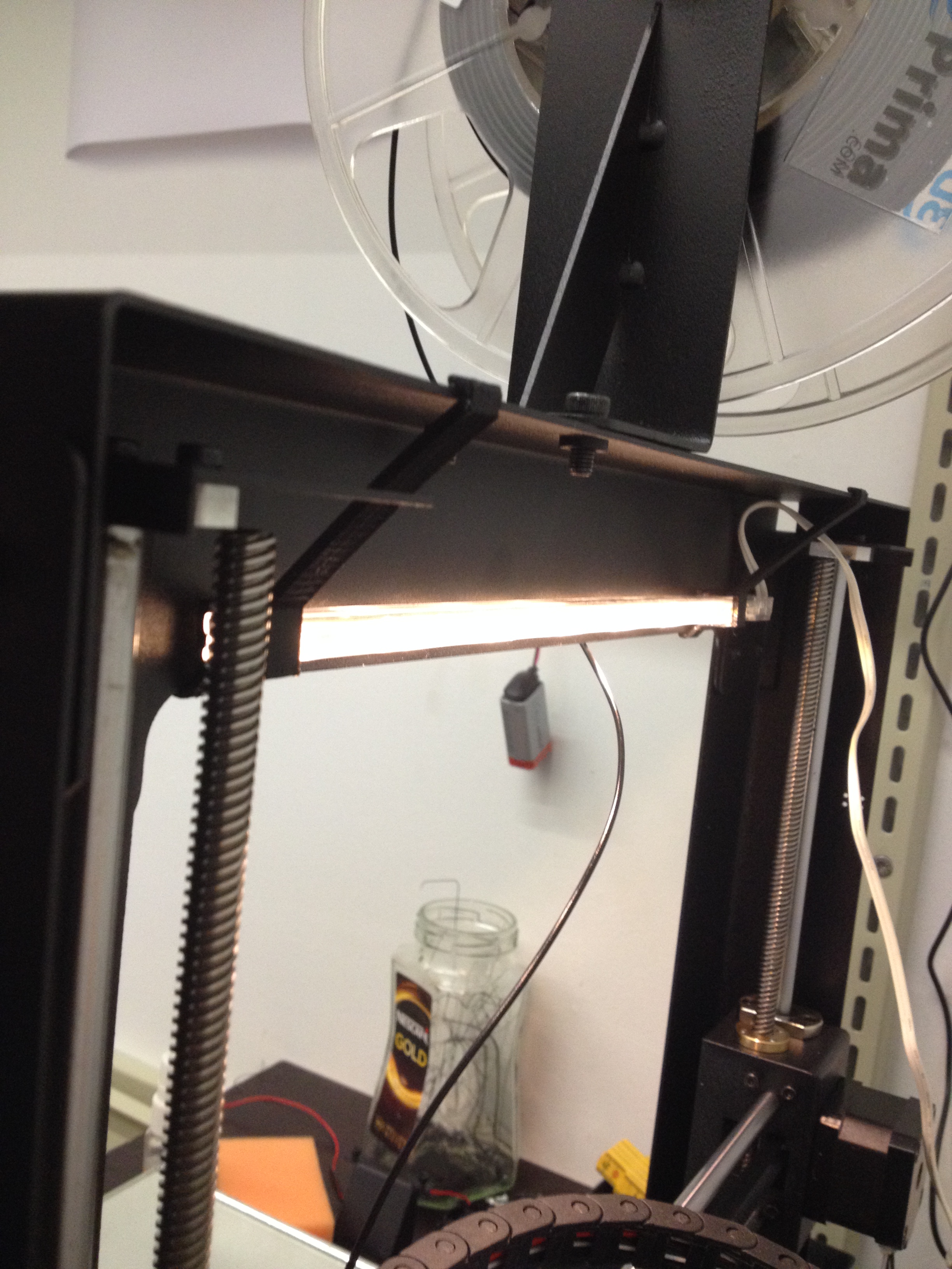 Wanhao Duplicator i3 LED strip (IKEA) mount