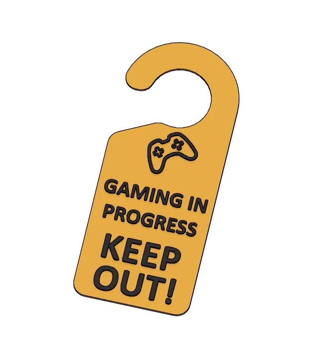 Door Tag GAMING IN PROGRESS