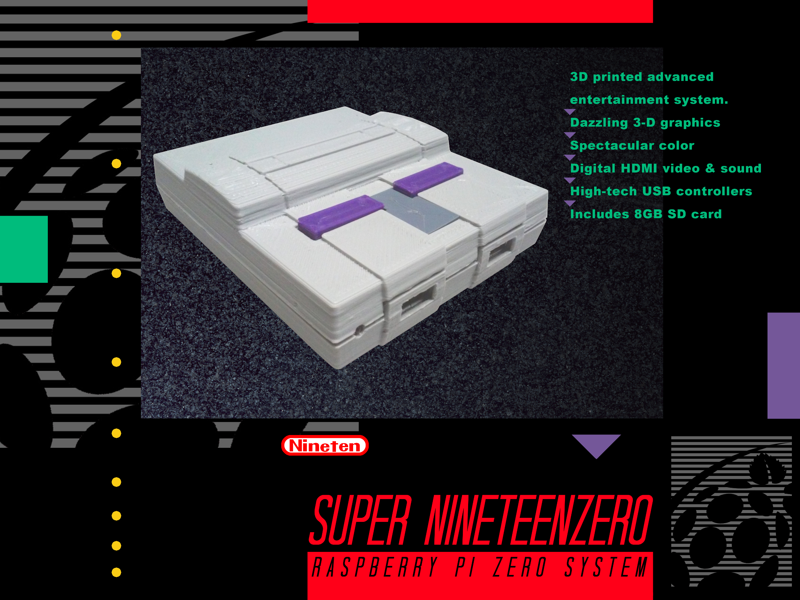 Mini SNES Raspberry Pi Zero Case WIP