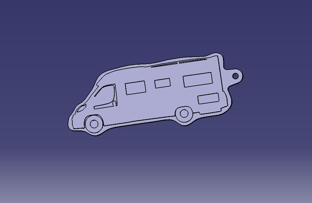 Portecle campingcar - keychain camping car