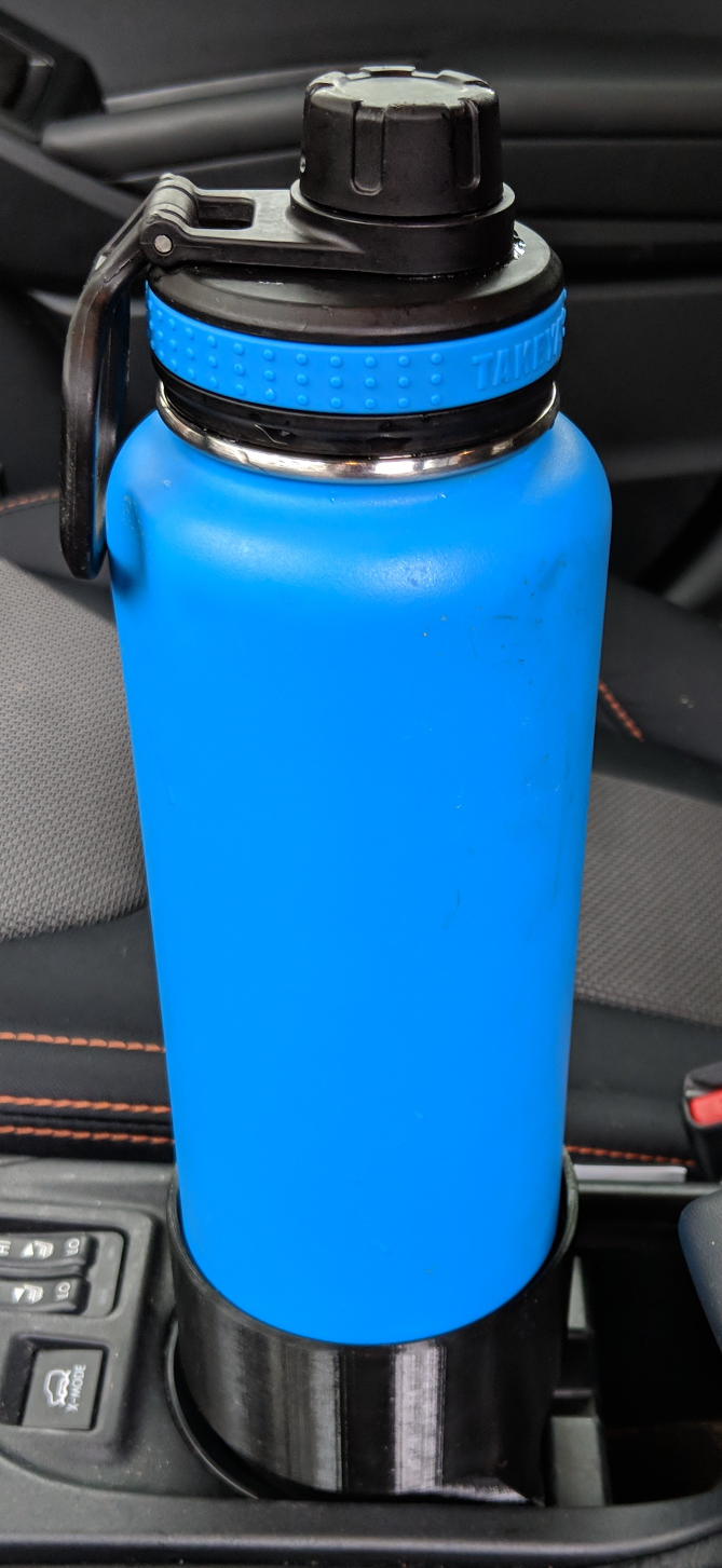Subaru Crosstrek 2018+ / Impreza 2017+ cupholder adapter for 40oz Takeya water bottle