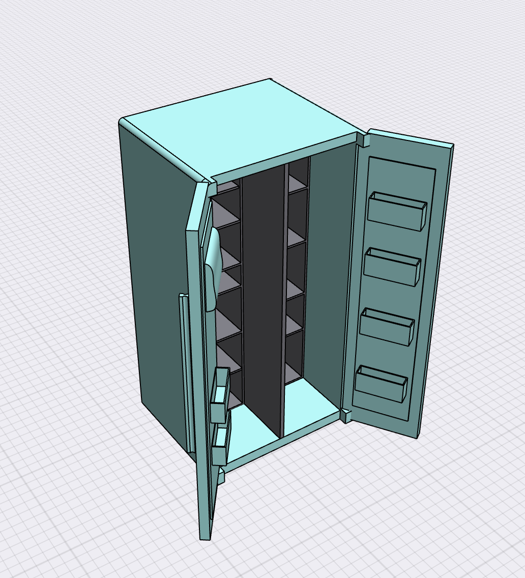 Doll house refrigerator