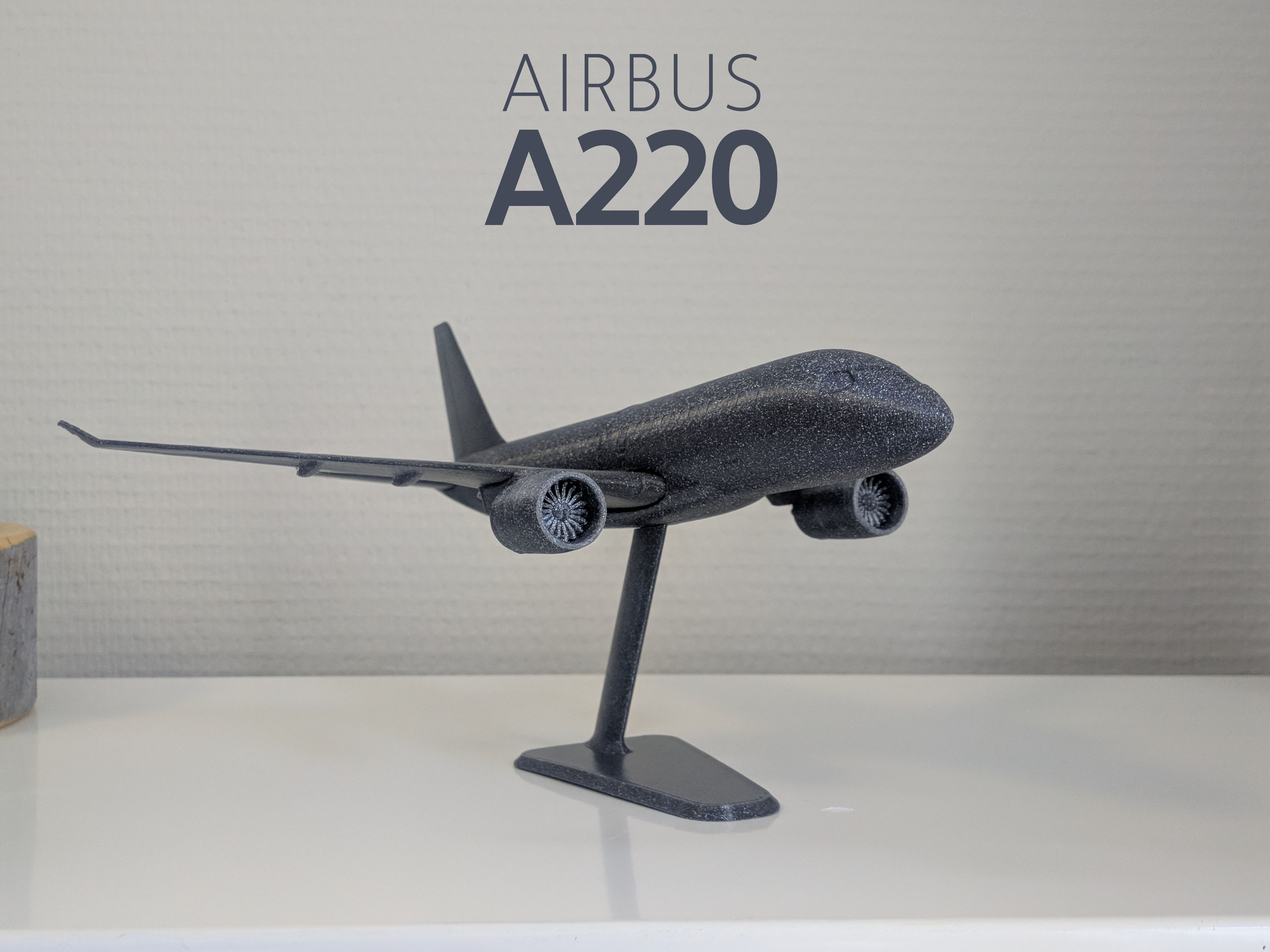 Airbus A220 - Modern Jet Airplane - 1:144