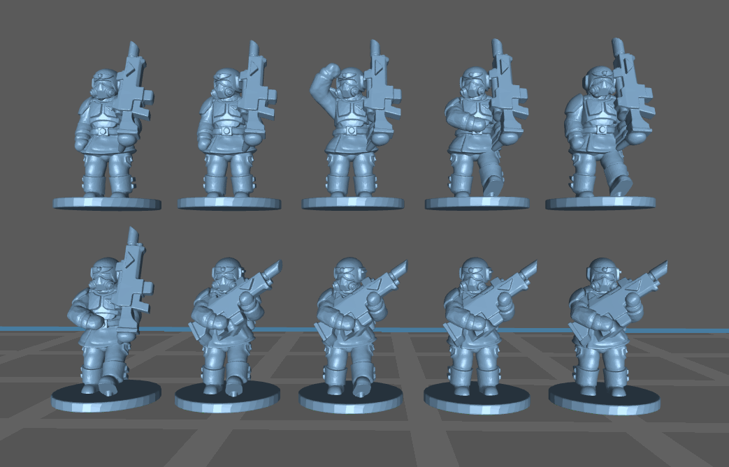 Epic scale Infantry parading and extra poses
