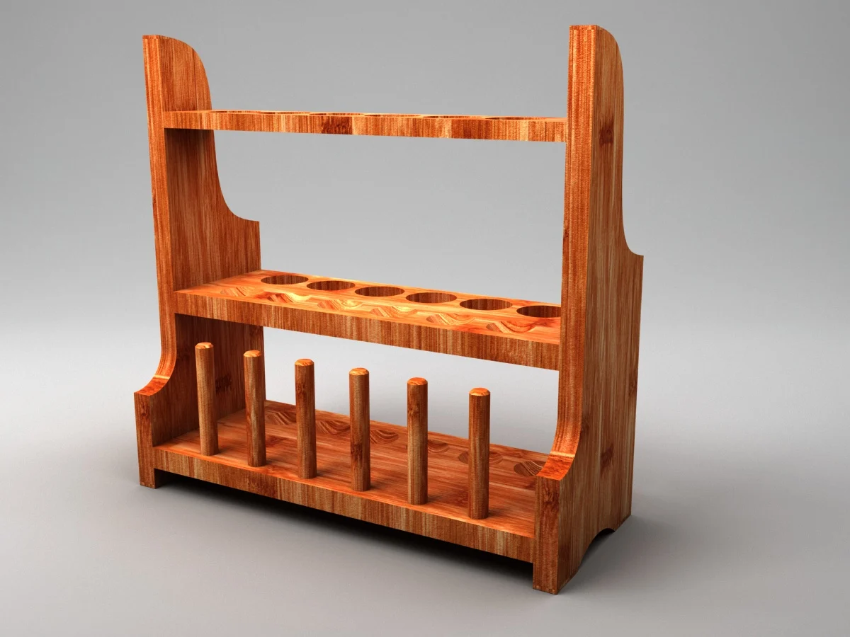 1950s Style Test Tube Rack