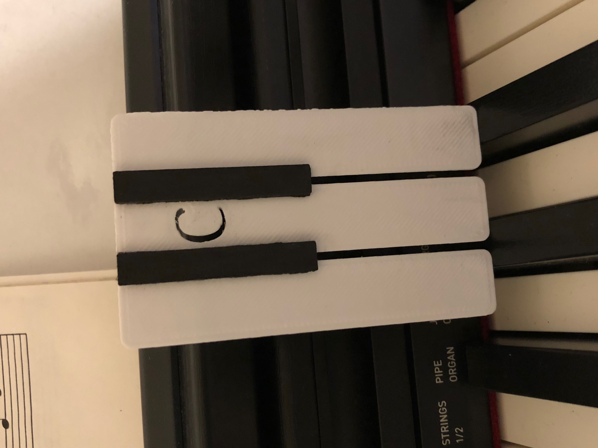 piano bookmark page marker