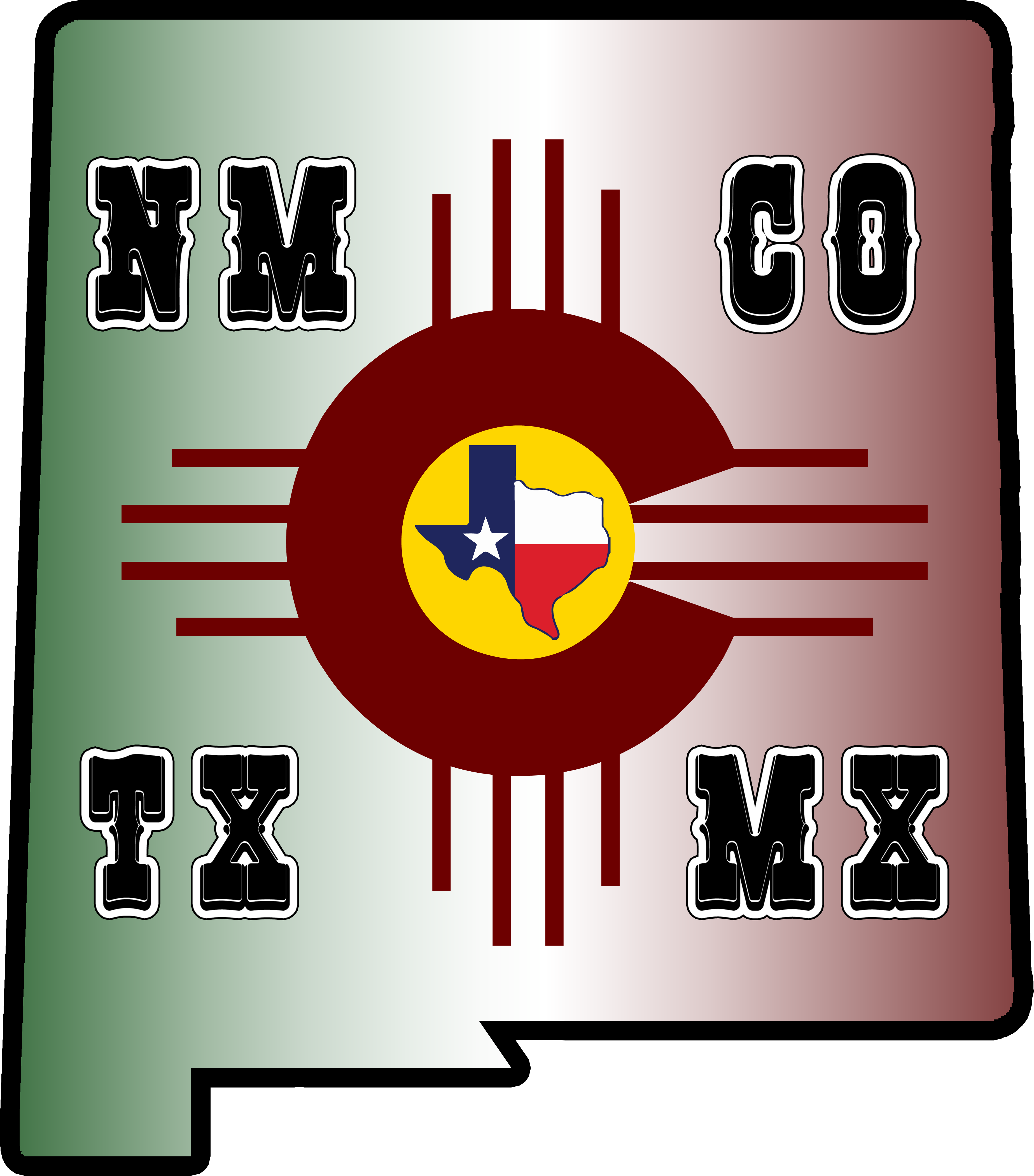 HISPANIC HERITAGE CULTURAL NEW MEXICO SYMBOL with braille
