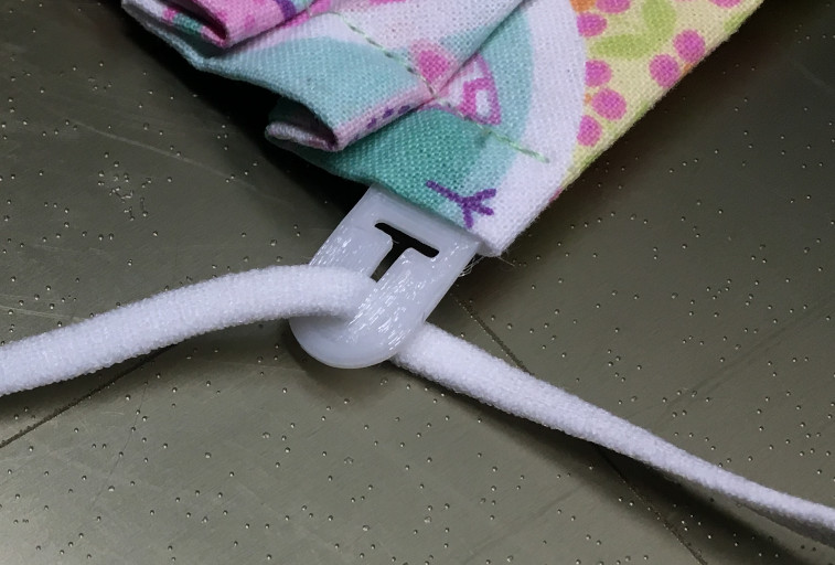 Sew-in Quick-Adjust Elastic Connector for Face Masks