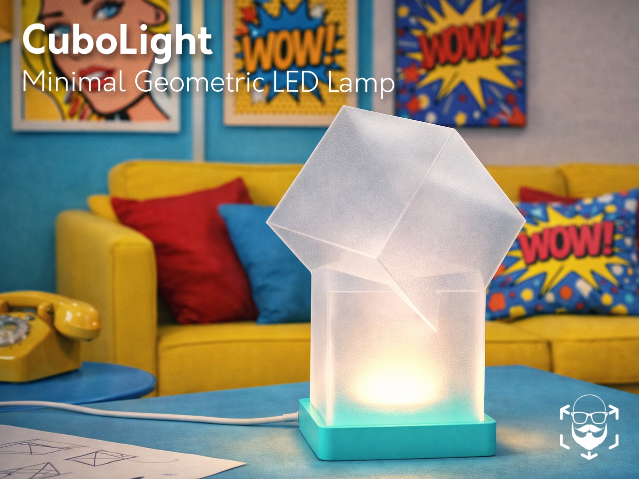 CuboLight — Minimal Geometric LED Lamp