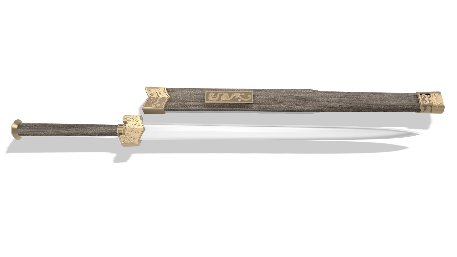 Chinese Han Jian Sword size doll