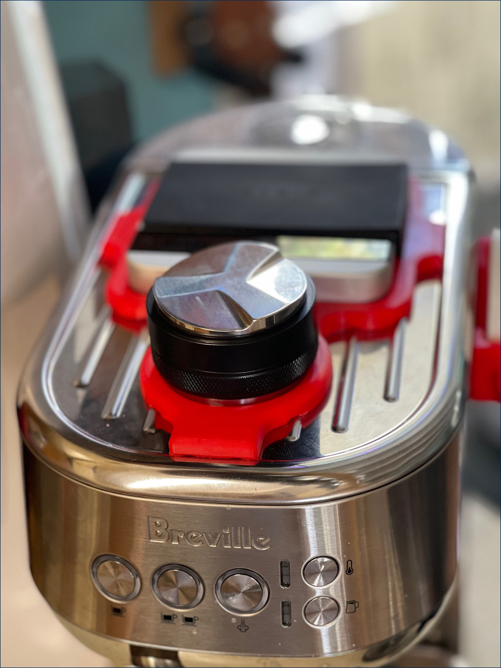 Breville Bambino Plus Organizer for Acaia Lunar Scale and Crema 54mm Tamper / Distributor