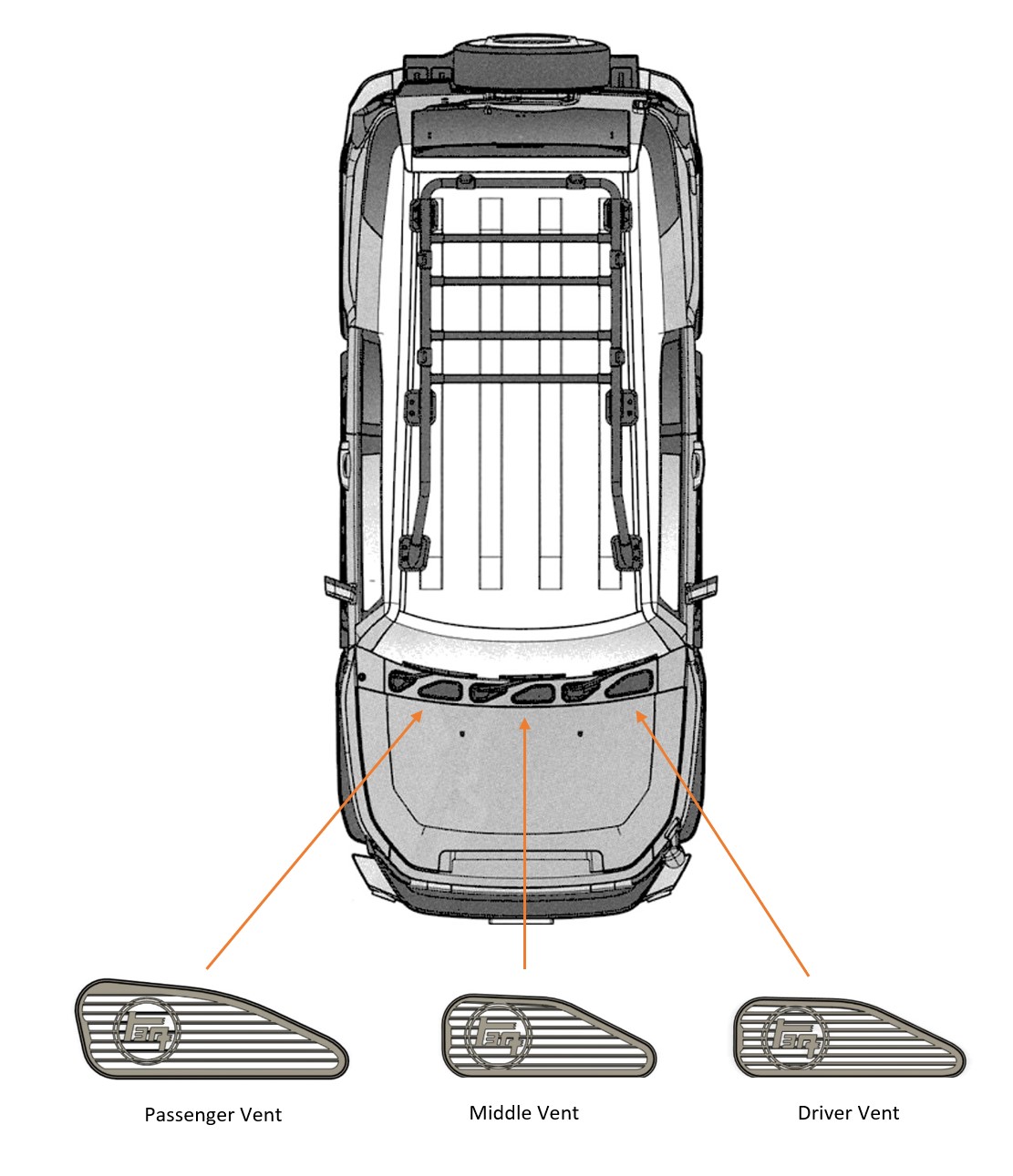Toyota FJ Cruiser hood vent trim ( All Three)