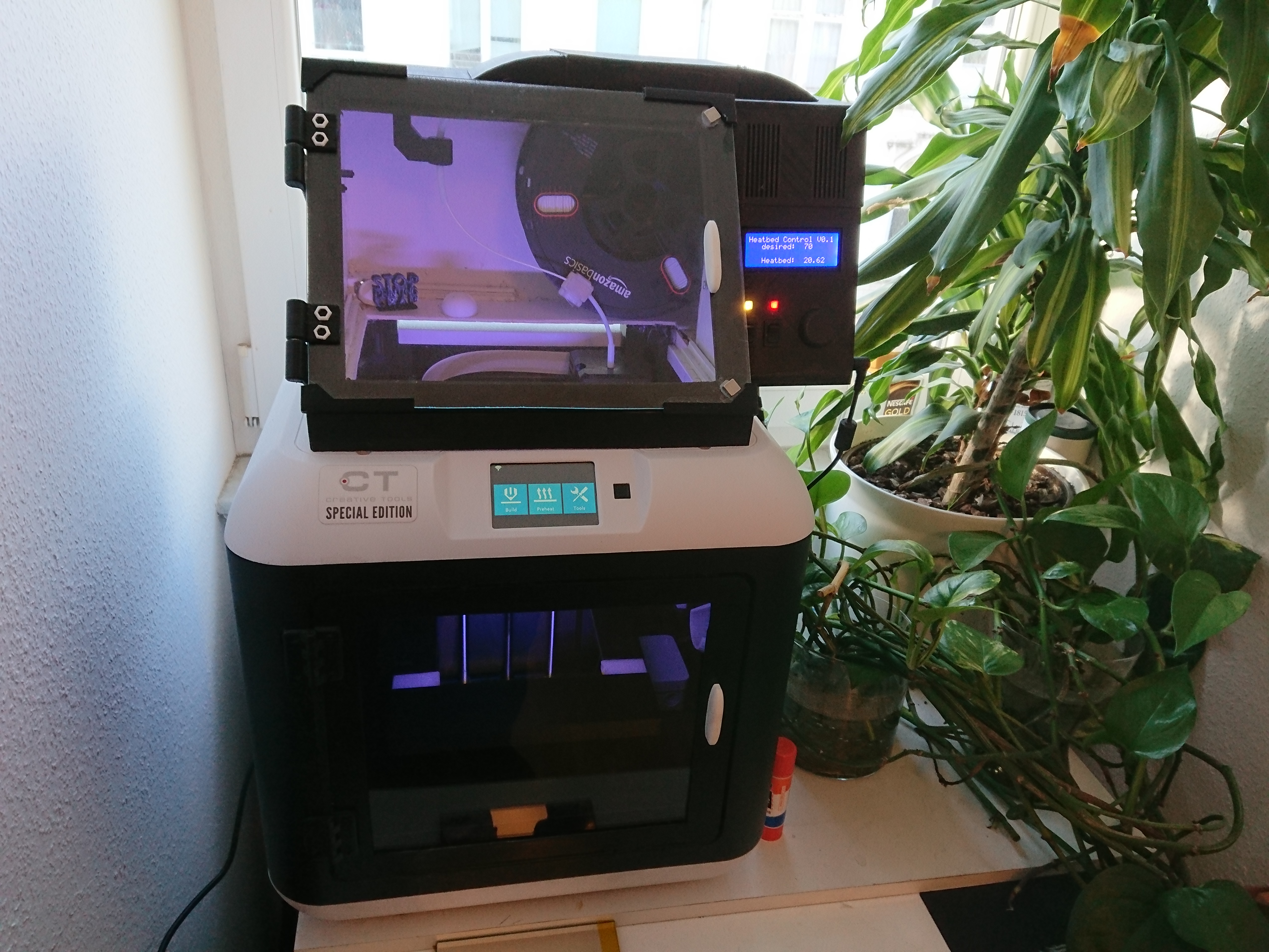 Heated Printbed and Topcase for Flashforge Finder