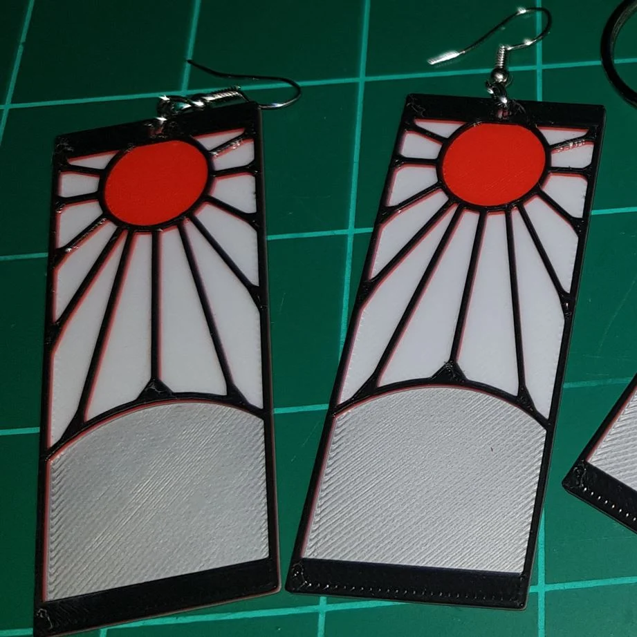 Demon Slayer Hanafuda Earrings (Charm)