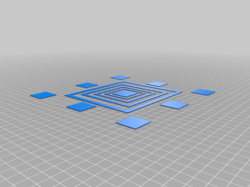3D Printer Bed Level Calibration Test 3MF STL