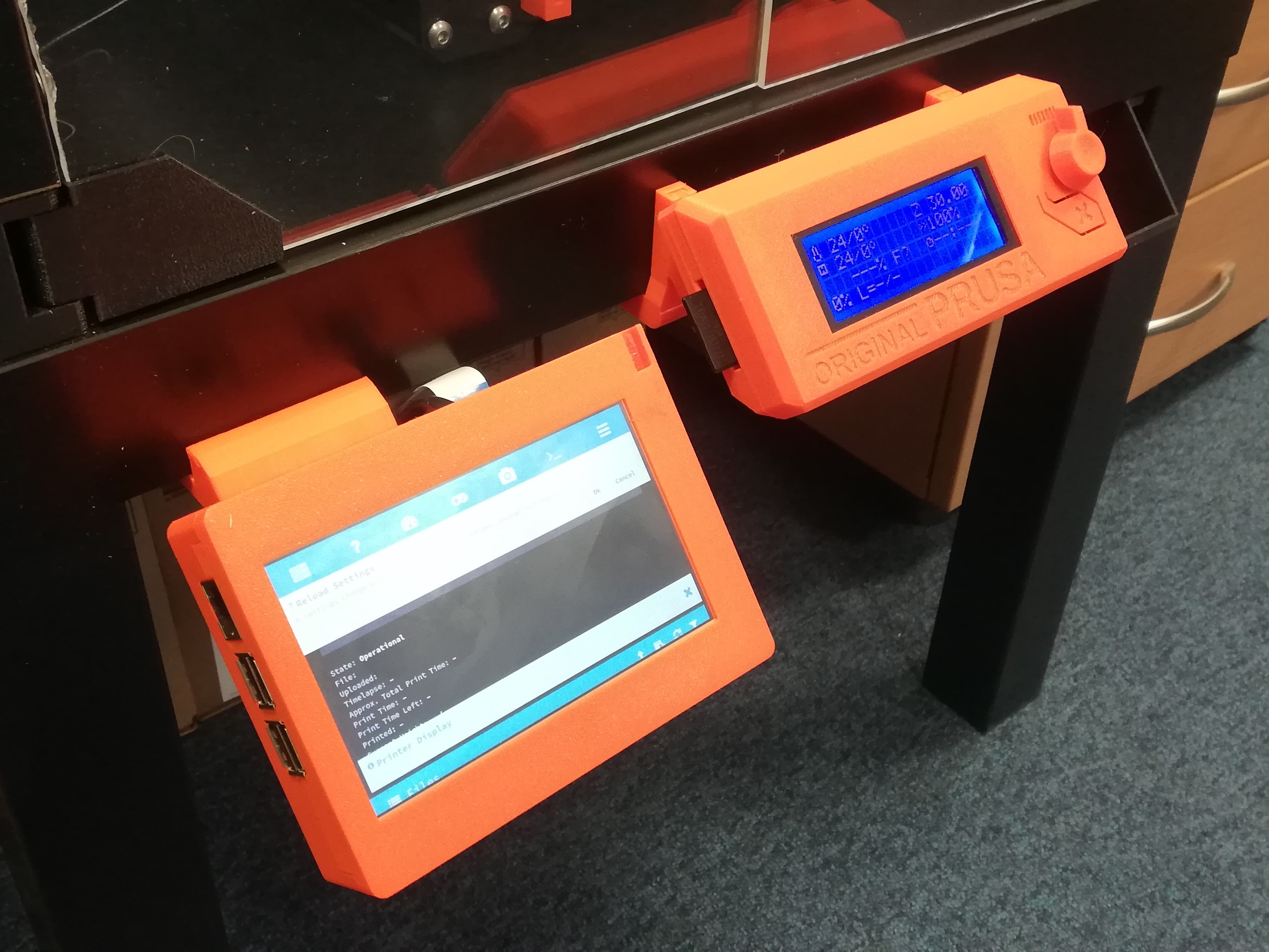 Mount for Ikea Lack Enclosure to RPi with 5inch LCD