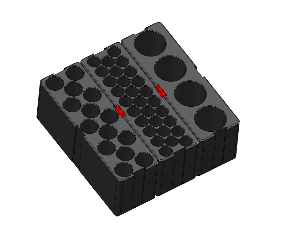 Customizable Battery Storage for Gridfinity