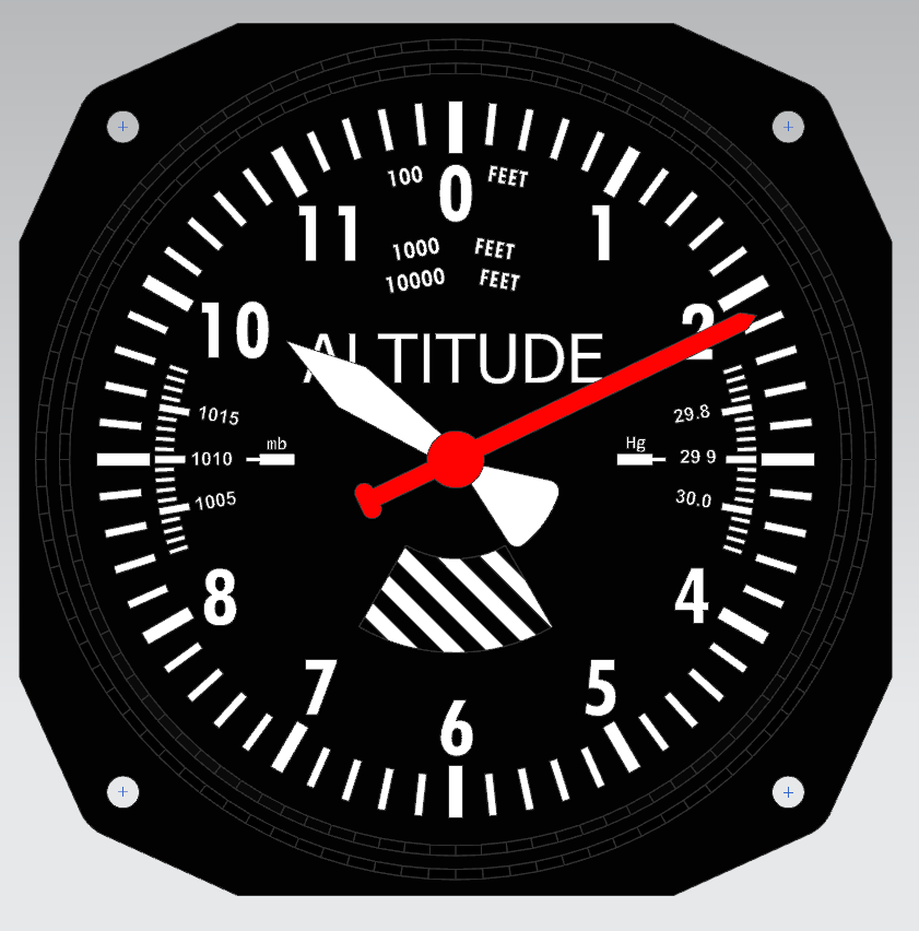 Altimeter Clock Face