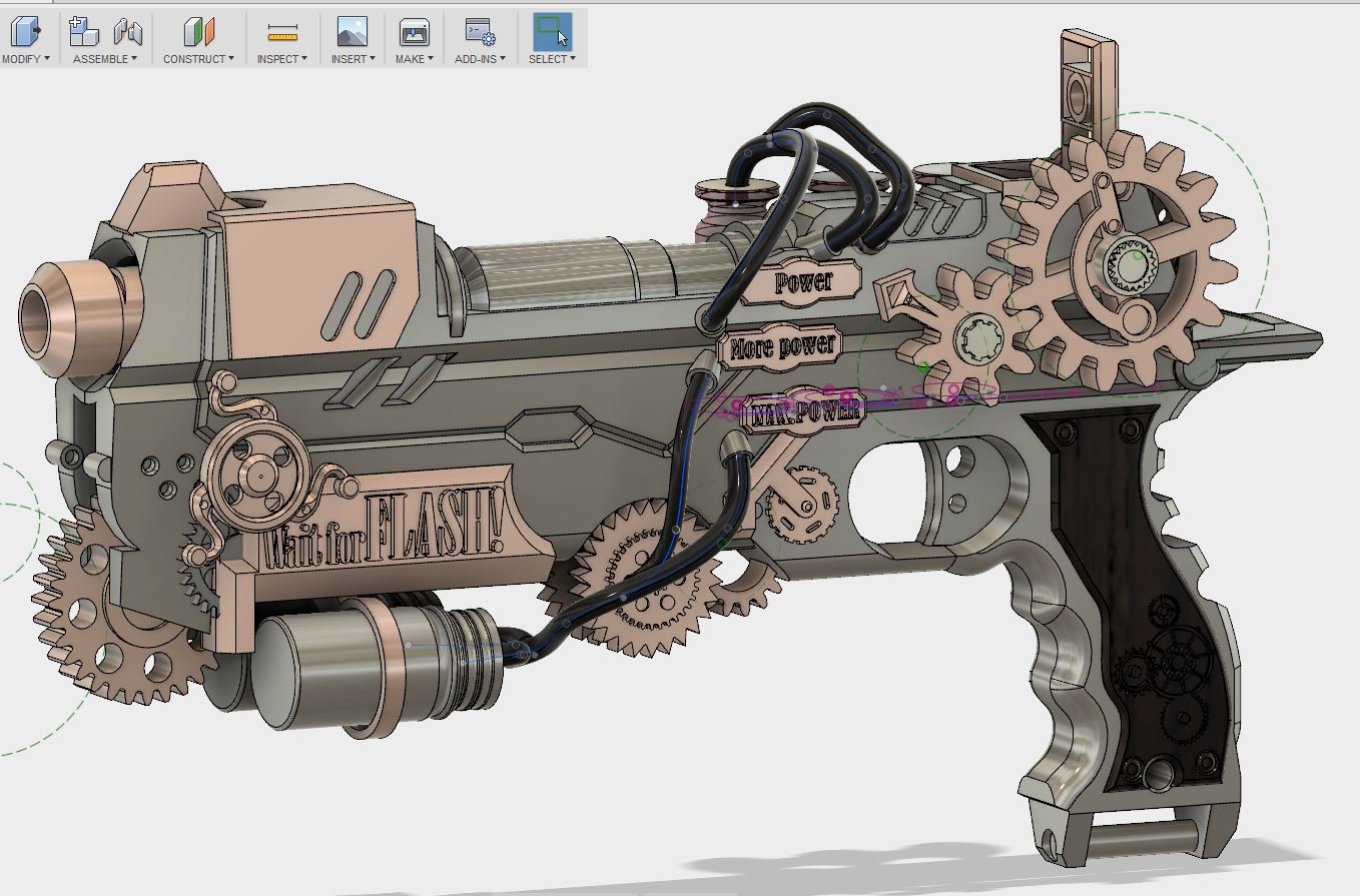 Evelyne  - The steampunk gun