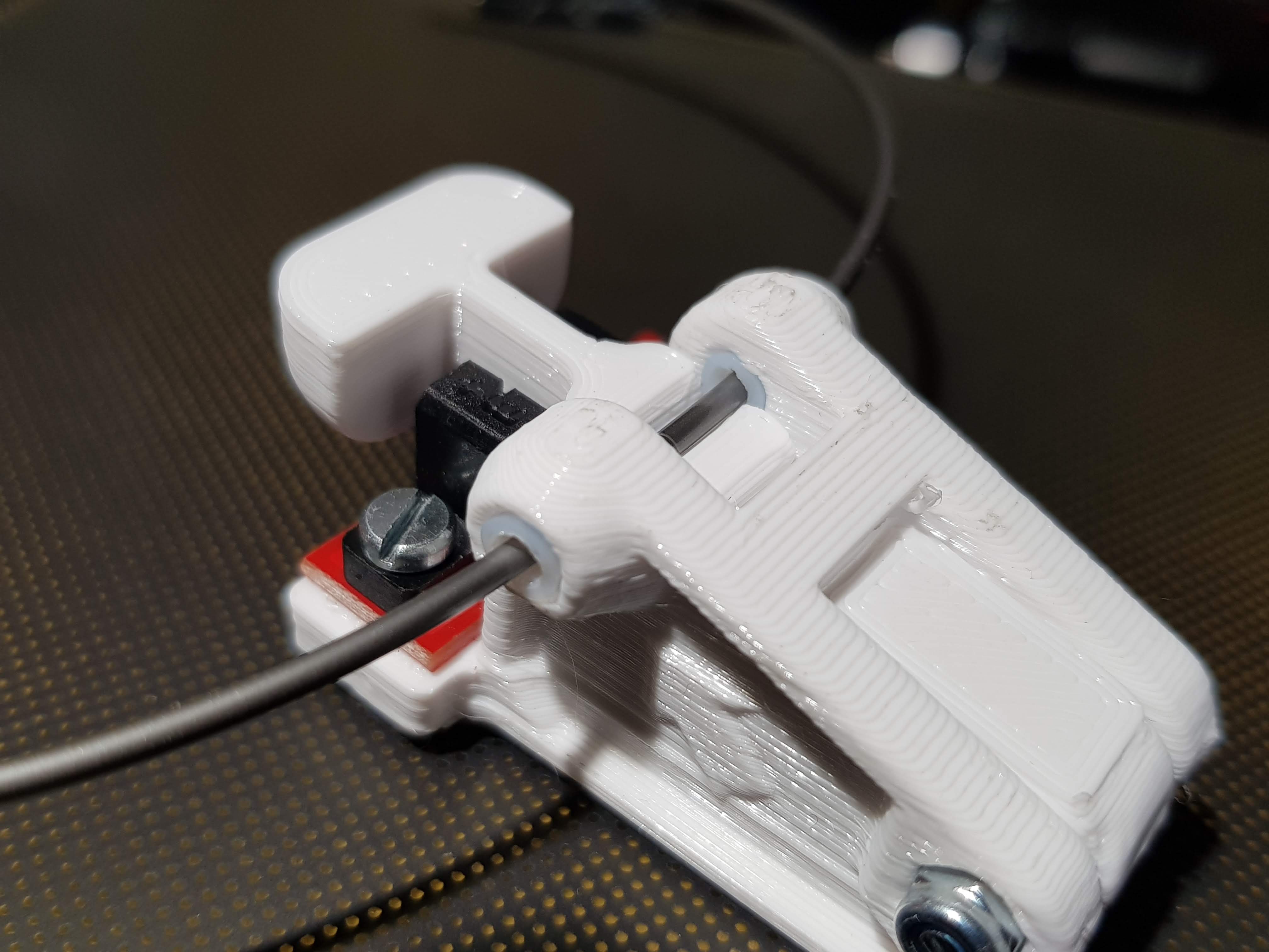 Optical filament runout sensor, hybrid, with PTFE guides
