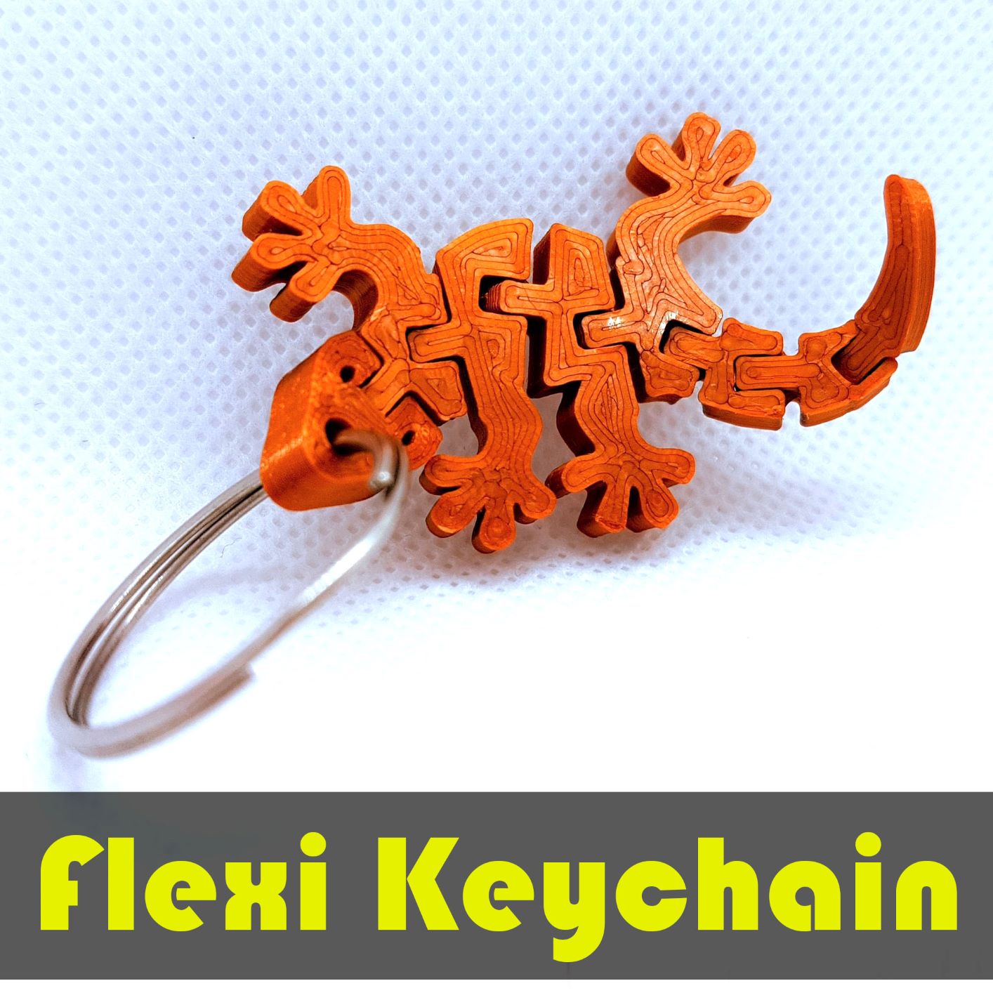 Flexi Articulated Gecko Keychain