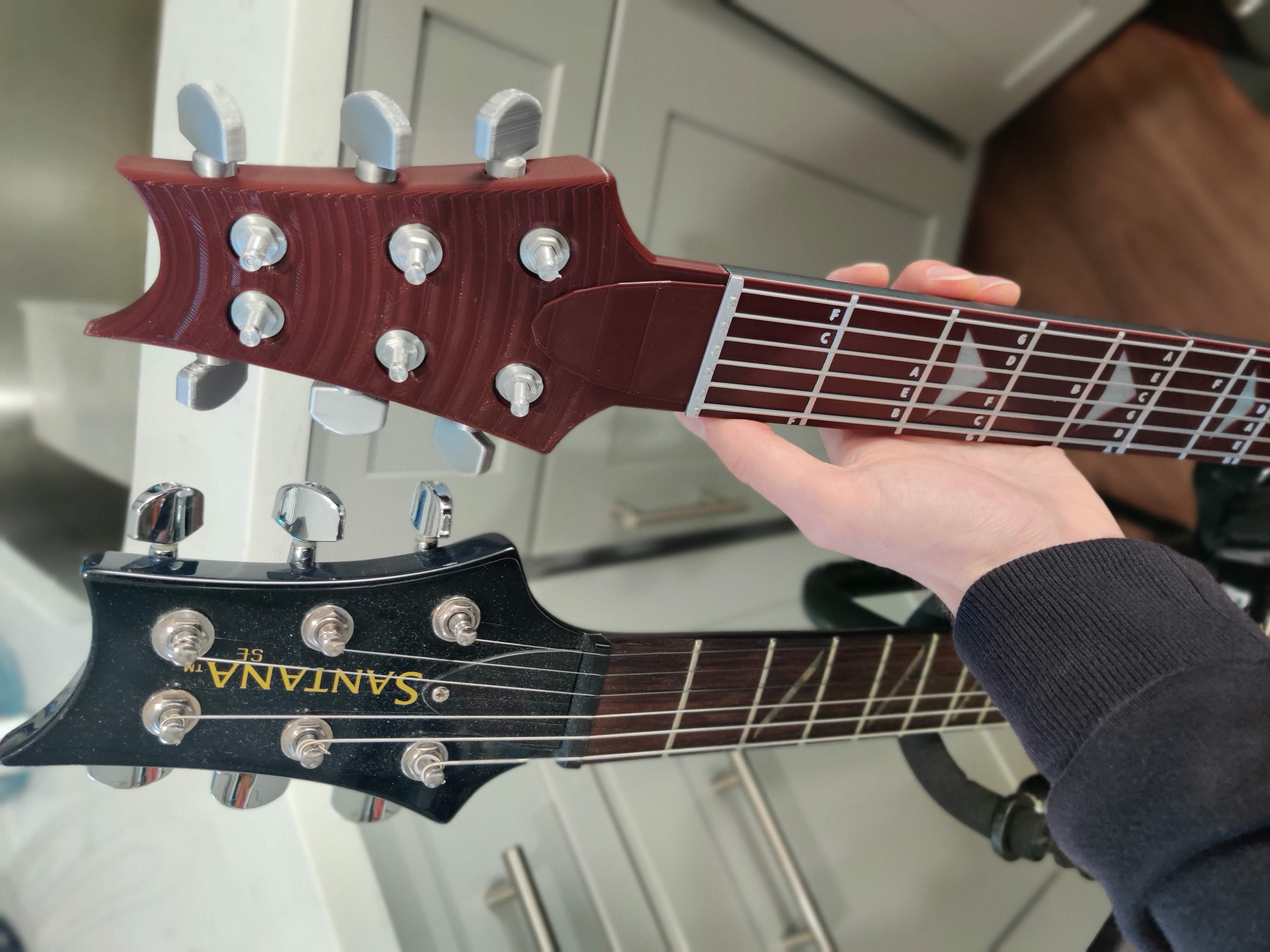 Printable Guitar Fretboard - PRS Headstock